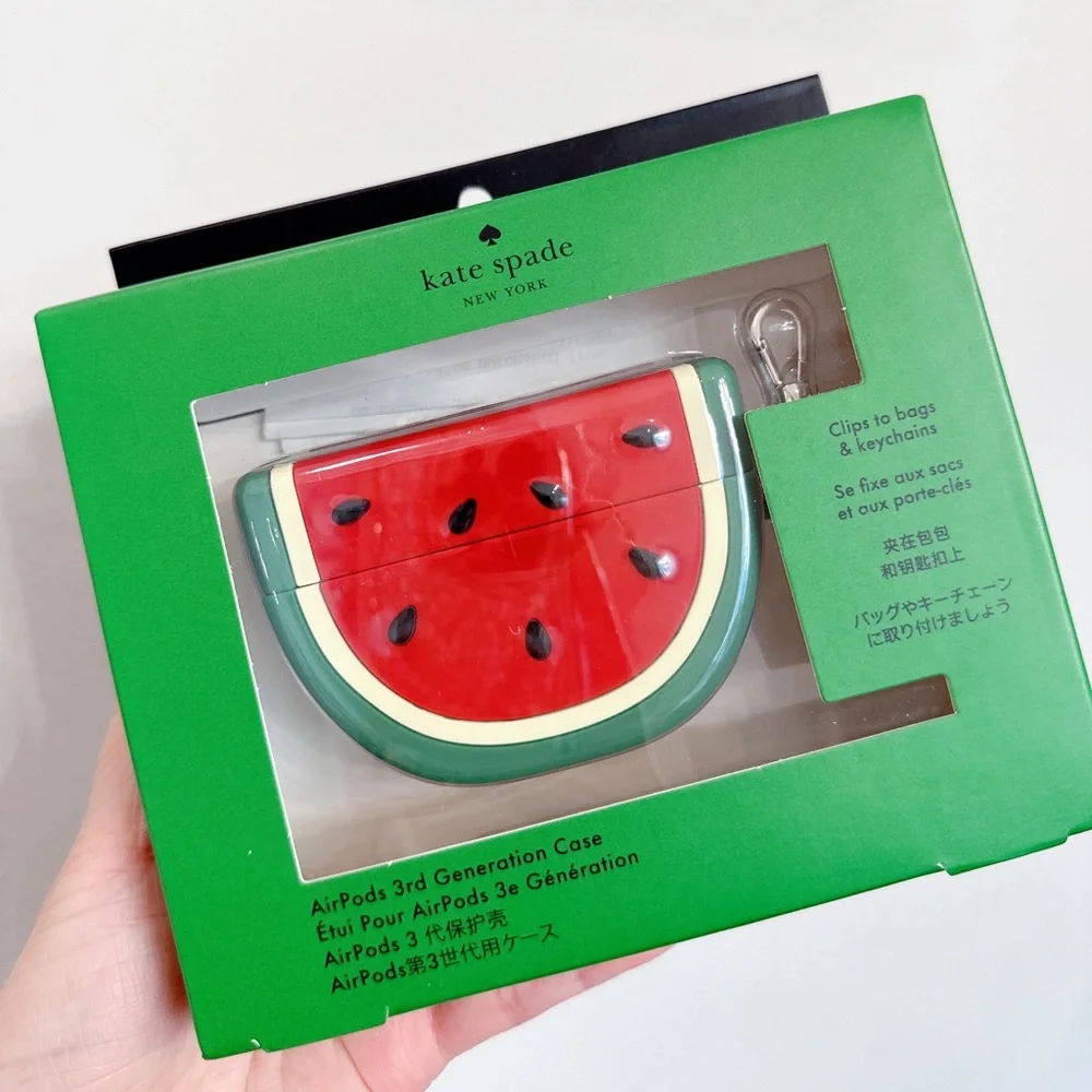 NIB Kate Spade Watermelon AirPods 3RD Generation Case  KB628 What-A-Melon
